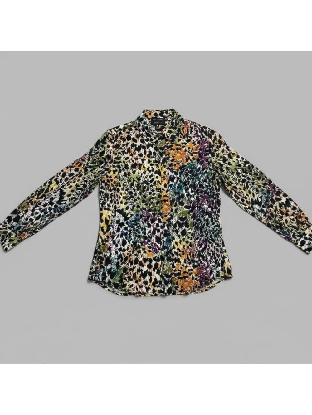 Foxcroft Women's Workwear Multicolor Animal Print Button-Up Top 2P MobWife